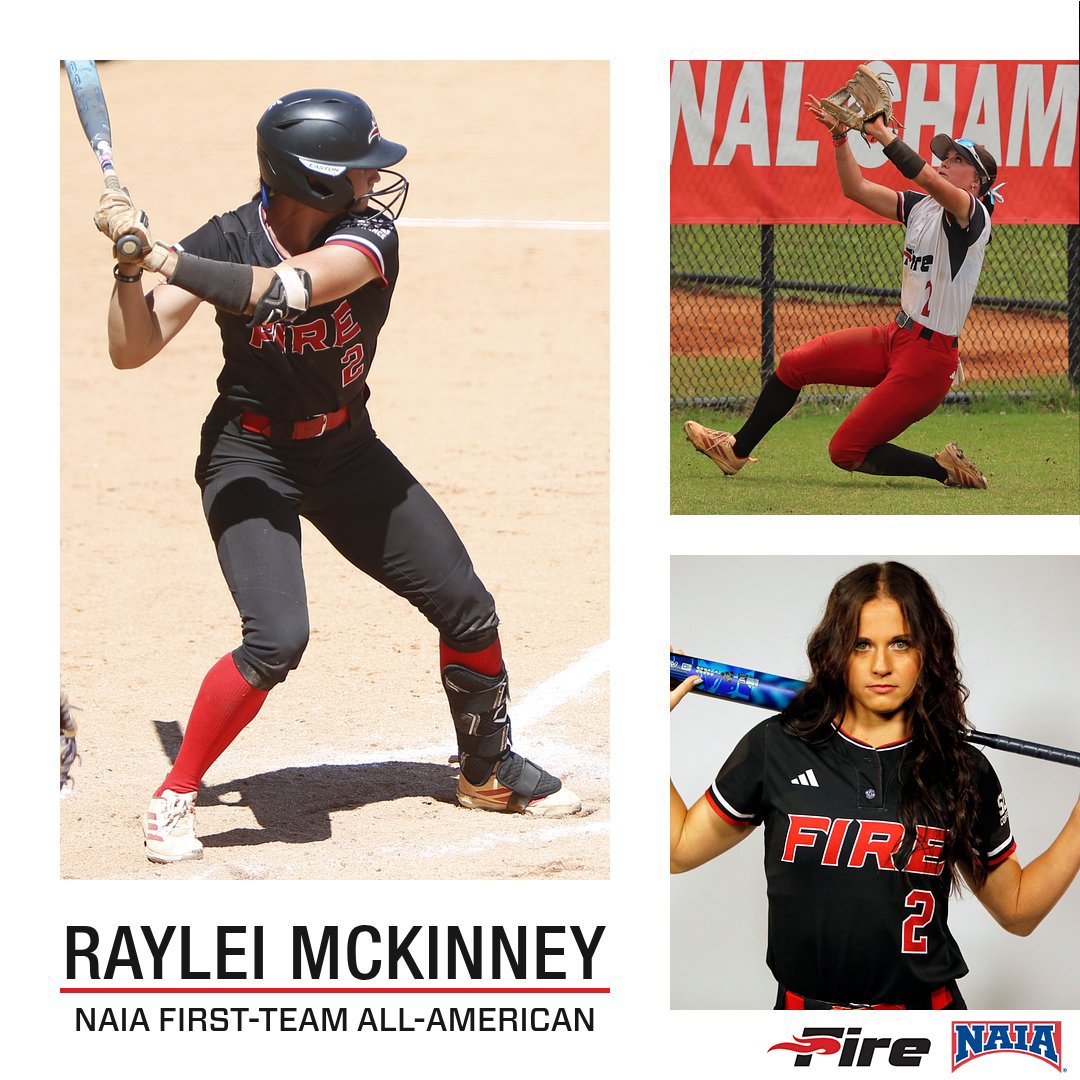SEUFireSoftball's tweet photo. Raylei McKinney, the @SunConference Player of the Year, set the SEU Single Season record in RBIs, is now a @NAIA First-Team All-American!

Congratulations Raylei!

#FuelTheFire🔥#TheRightWayToPlay #TheSunStandard | @NAIASB_ https://t.co/OHpB0DR2c0
