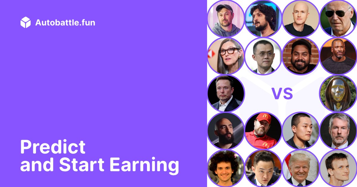 autobattle_fun's tweet photo. 🚨 WE ARE LIVE ON MAINNET

First Match is about to start!!

👉 https://t.co/h0qIFn5SNP

Special Thanks to our partners @switchboardxyz and @openfort_hq!! https://t.co/aR5s91lbmB