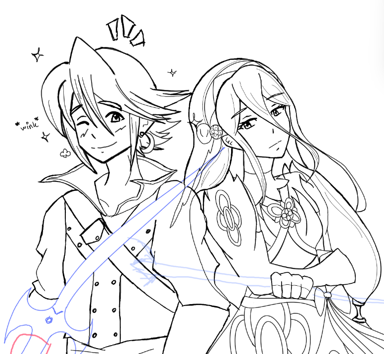 vvvvioll's tweet photo. all thats left is drawing the weapons... https://t.co/myakT4eD3L