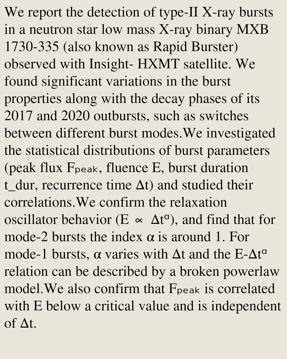 PRXI's tweet photo. Statistical properties of type-II bursts in Rapid Burster observed with Insight-HXMT

Shi-peng Wang, Long Ji
https://t.co/FzpaxsQL8j [𝚊𝚜𝚝𝚛𝚘-𝚙𝚑.𝙷𝙴] https://t.co/9IMxRVxSlw