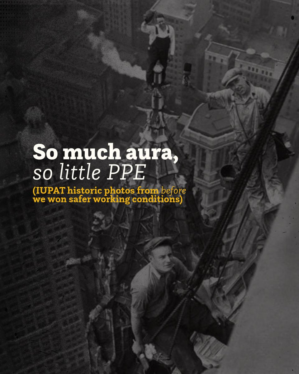 GoIUPAT's tweet photo. So much aura, so little PPE! 

IUPAT historic photos from before we won safer working conditions. https://t.co/icJyuqYDD0