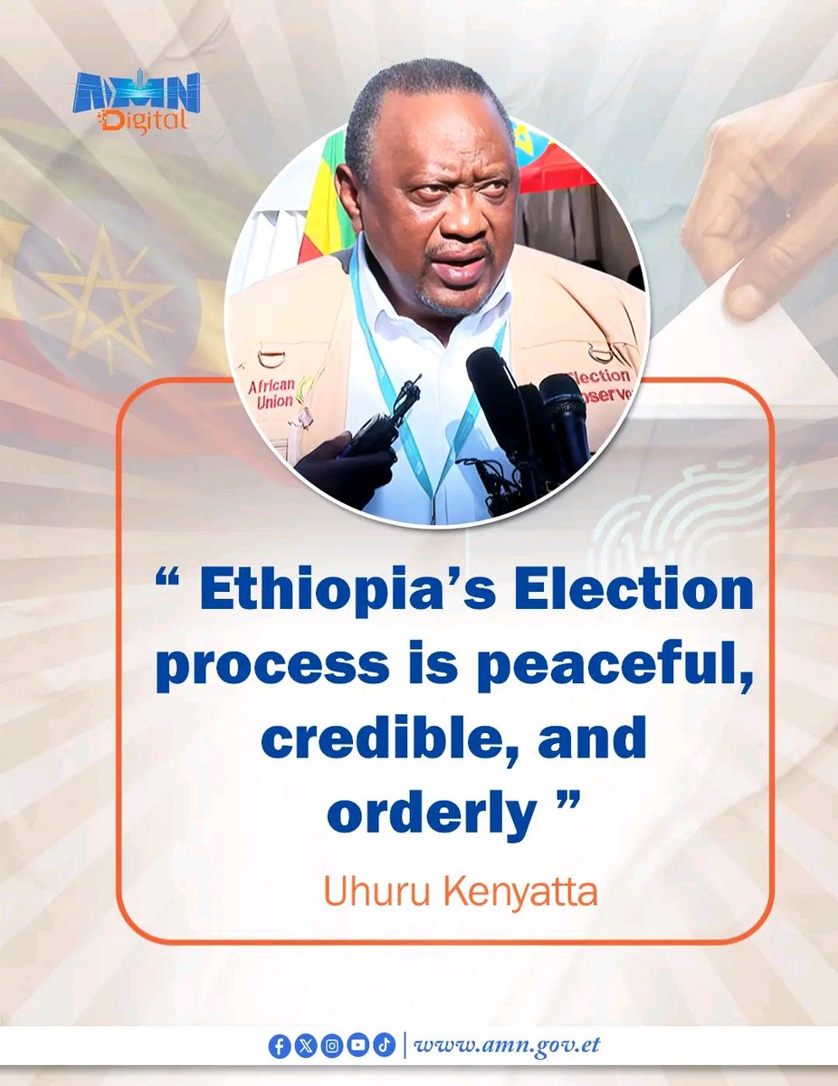 DBProsperityP's tweet photo. “Ethiopia’s Election process is peaceful, credible, and orderly,” Uhuru Kenyatta 

AMN English https://t.co/gM20aRFqY7
