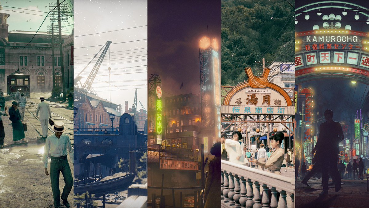 STH_Game's tweet photo. Enjoy the view of the 5 cities you'll explore in STRANGER THAN HEAVEN.
►Wishlist now on Xbox Game Pass, Xbox Series X|S, Xbox on PC, Xbox Cloud, PlayStation 5, and Steam https://t.co/3xJIZnYqpS