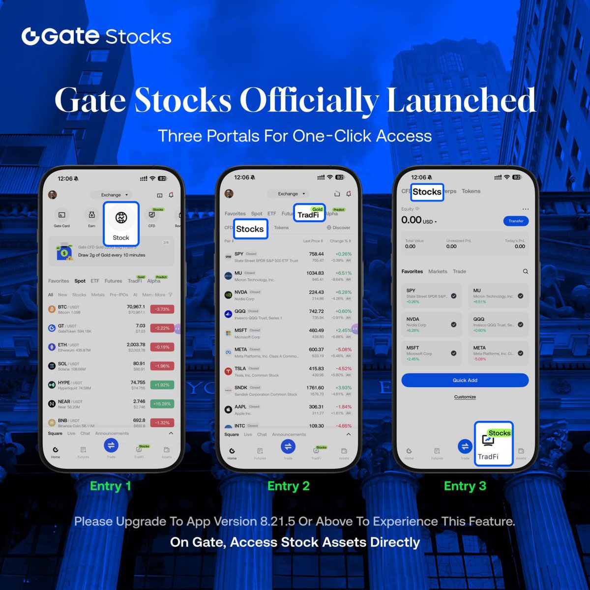stiitch_5's tweet photo. Gate just launched Stocks Trading on the platform, making it possible to trade US stocks directly with USDT from your Gate account.
This is a major step forward for the crypto industry, access stock trading easily from the convenience of your exchange🔥💯

https://t.co/xMKjwglCgx https://t.co/6lSx0ViHD1