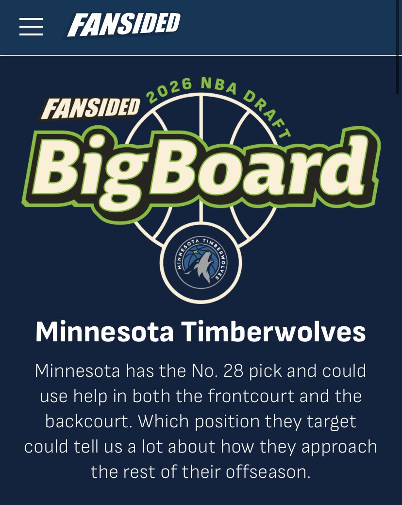 DunkingWolvesFS's tweet photo. A quick preview of our Wolves-centric board 👀

Check out the link for FanSided’s full draft guide!

https://t.co/kaGjhbbpGa https://t.co/fY3AF1g2my