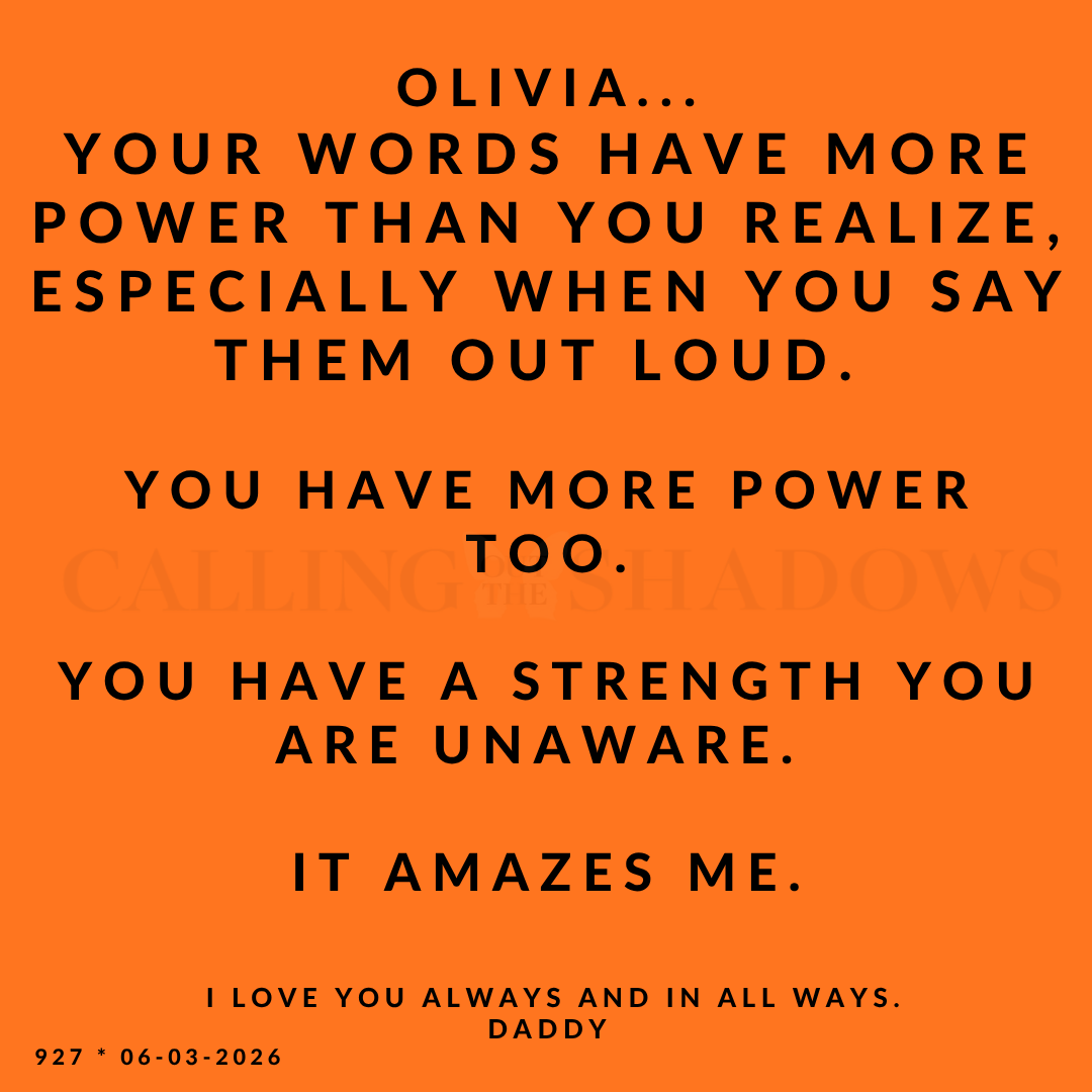 DaddyDaughterDT's tweet photo. Your words are more powerful than you know.

927 * 06-03-2026 https://t.co/ktW01mNZA4