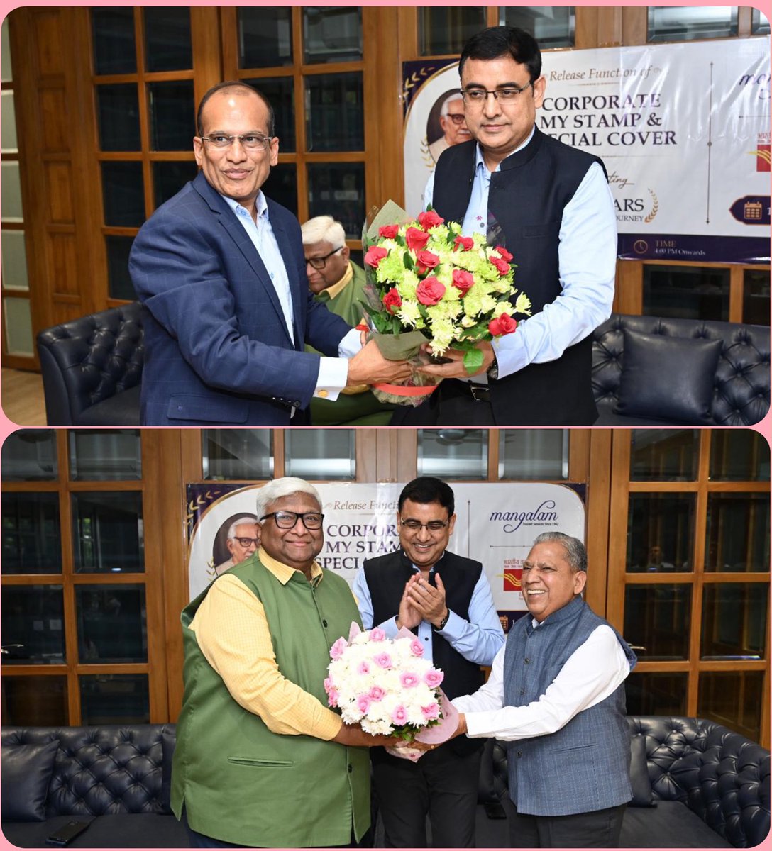 kkyadava's tweet photo. 📮Every stamp tells a story. 💌
A Customised #Stamp & #SpecialCover released on ‘Group Mangalam – 84 Years of Successful Journey’ at #Ahmedabad by @IndiaPostOffice.
#IndiaPost #Philately #PostOffice #MyStamp #KrishnaKumarYadav #CivilServices #PostMasterGeneral #Gujarat https://t.co/jTarMoB5IJ