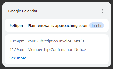 FlynnUnplugged's tweet photo. The Expensive Services I Never Ordered Renewal Google Calendar scams are getting out of hand. I get a 3 to 6 of these a day. https://t.co/zuUOXIftpC