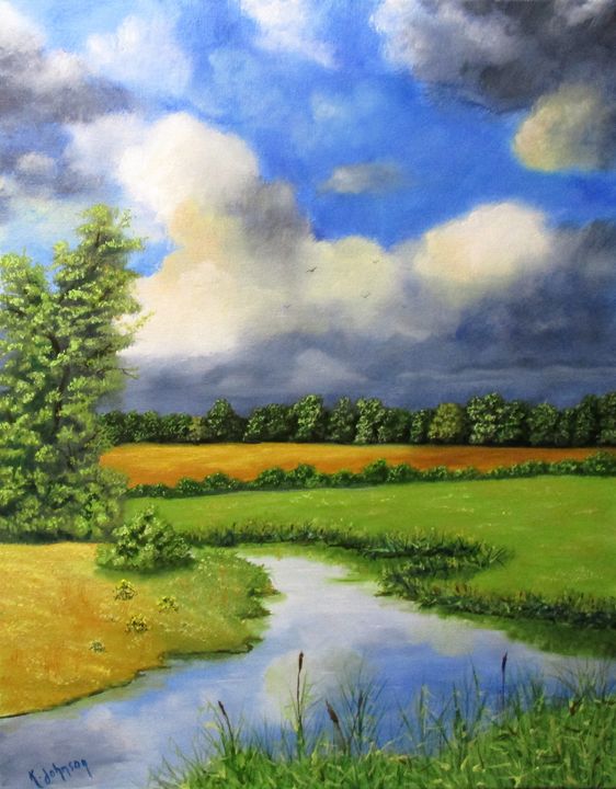 inspiredartbyk's tweet photo. Art of the Day! "Countryside". Buy at: https://t.co/gj7hxRCfPM https://t.co/viLUdmMFGa