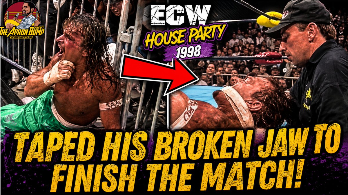 ApronBump's tweet photo. IT'S BUMP DAY!

- The infamous "Stairway To Hell" Match
- Trying to understand the Al Snow "Head" gimmick 
- 2 Cold Scorpio returns
- Brakkus, hilarious botches, 6-Man trophy, &amp; more!

Ft. @TheStiffShotPod 
Full Episode: https://t.co/yZXQ1jHXGA https://t.co/56L2m1lzpM