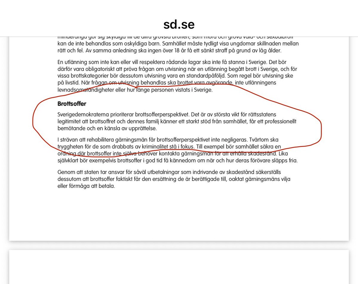 MarkusLindgren's tweet photo. Brottsofferperspektivet, not so much? https://t.co/OcmjNC45S8