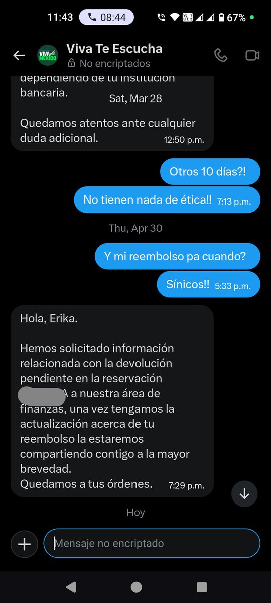 Lopez015Erika's tweet photo. Al parecer no han podido revisar el tema de mi reembolso con @VivaTeEscucha ¿Así se dicen la aerolínea oficial de la @anicupmex más de 3 meses y nomás no me dan respuesta y seguro ahorita que viene el #mundialdefútbol mucho menos! Alguien que me cuente cómo resolvió?? https://t.co/ivlXlVCYFA