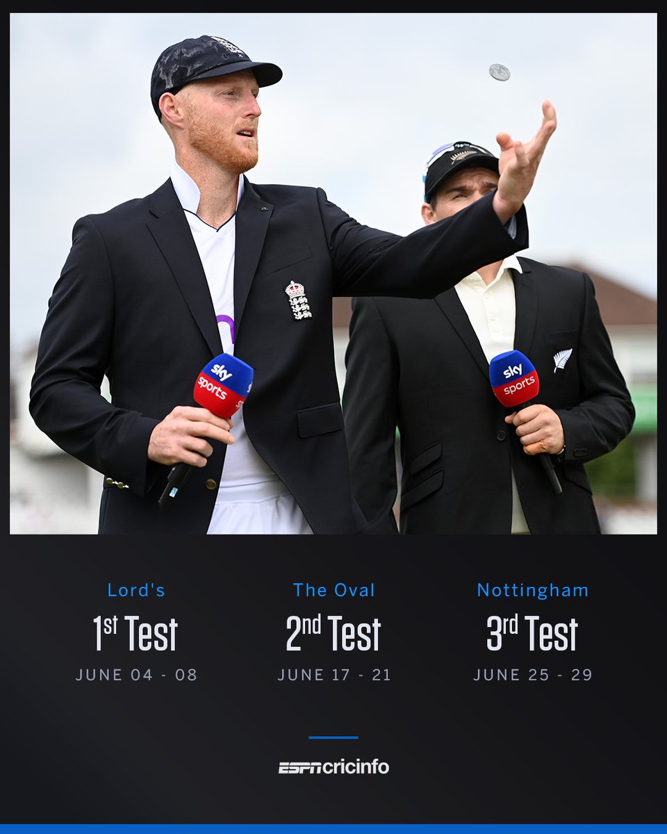 ESPNcricinfo's tweet photo. Test cricket is back 🏴󠁧󠁢󠁥󠁮󠁧󠁿 x 🇳🇿 https://t.co/IeWFLyVTMx