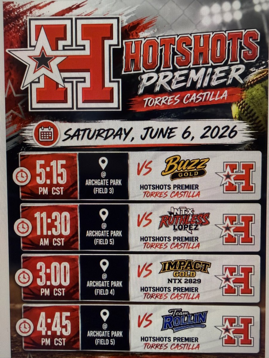 Hotshots16u's tweet photo. We’re back…..come find us on the diamond in Plano this weekend!! 

@triplecrownspts  TEXAS STATE CHAMPIONSHIPS

Come see and meet our new talent‼️ https://t.co/eYhV95svB6