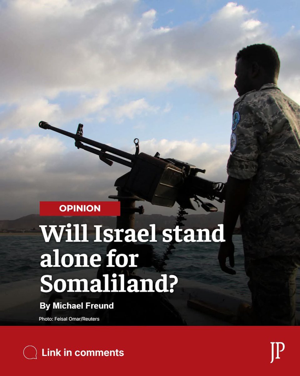 msfreund's tweet photo. Recognizing #Somaliland is not enough. #Israel can't stop with the opening of embassies; it has to turn a symbolic breakthrough into diplomatic momentum and push Washington to recognize Somaliland too.
My @Jerusalem_Post column.

@RepOfSomaliland @somalilandmfa @Somaalilanders @Presidencysl_