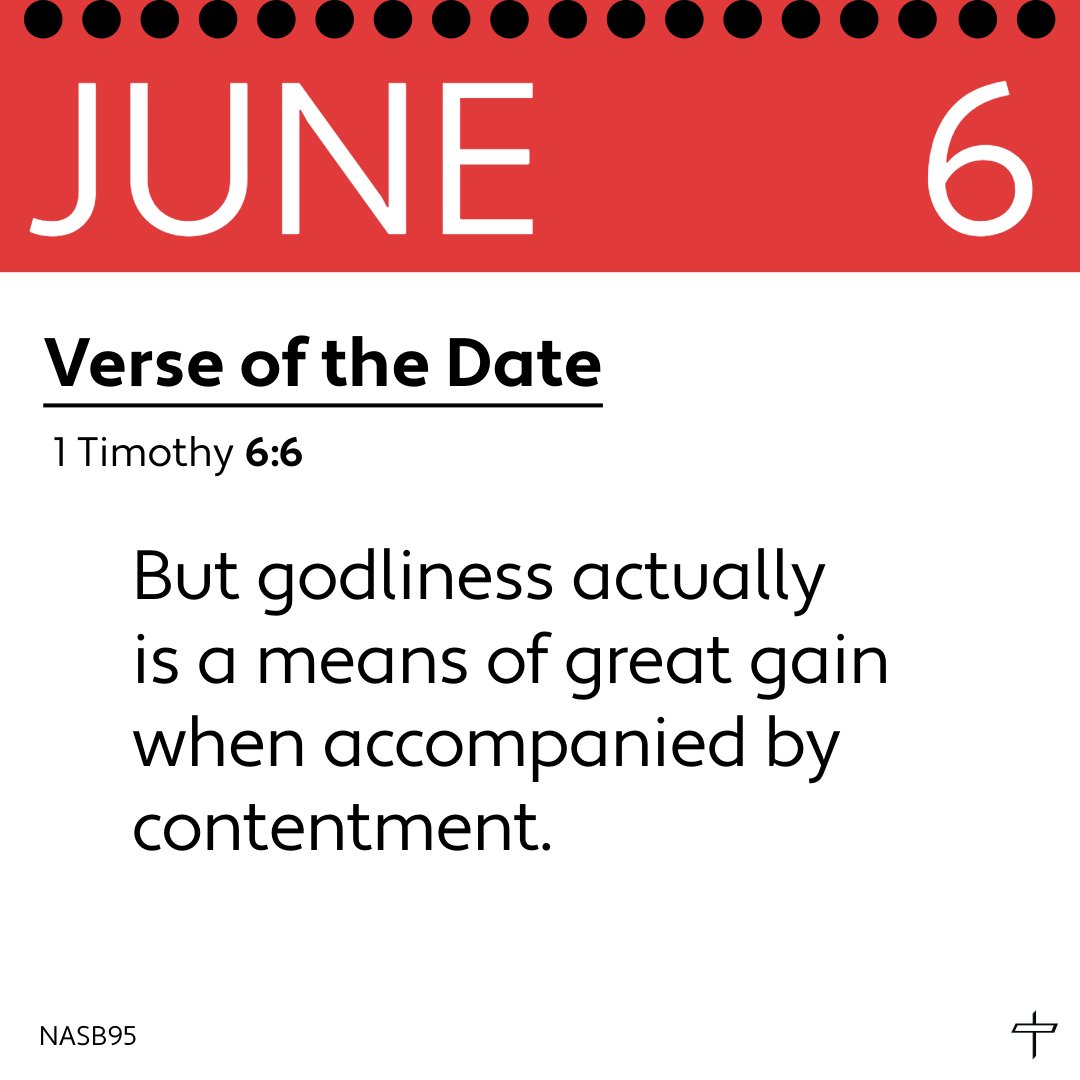 XDevotions's tweet photo. Verse of the Date 📆

1 Timothy 6:6 https://t.co/6QBV1SE7bf