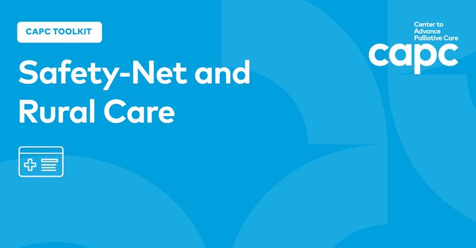 CAPCpalliative's tweet photo. #CAPCToolkitTuesday: Safety-Net and Rural Toolkit
🔗 https://t.co/lgUhwlhqH3 

Palliative care programs in rural and safety-net organizations often serve patients with intense needs, and face considerable resource constraints. Use these tools to optimize available resources, and to better balance demand with capacity.

#rural #hpm #hapc #PalliativeCare