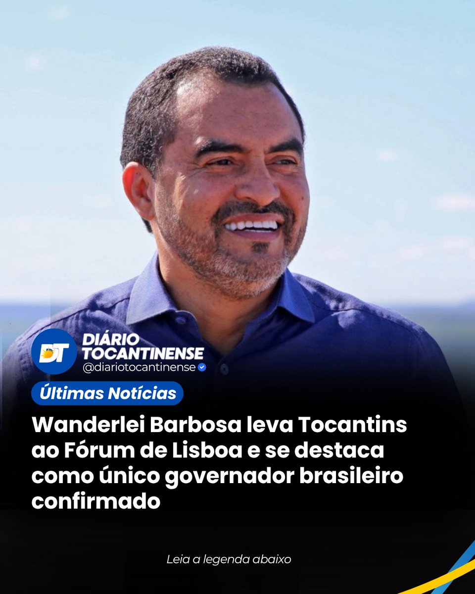 Dtocantinense2's tweet photo. O governador Wanderlei Barbosa participa do Fórum de Lisboa 2026, em Portugal, um dos principais eventos internacionais voltados aos debates sobre política, economia e direito. A agenda reforça a presença do Tocantins em discussões globais e ocorre dentro da nova regra constitucional que permite ao governador permanecer no exercício do cargo durante viagens oficiais de até 15 dias, sem necessidade de transferência temporária do comando do Estado.

📲Leia a matéria completa no site https://t.co/XBI6Hi2mCN