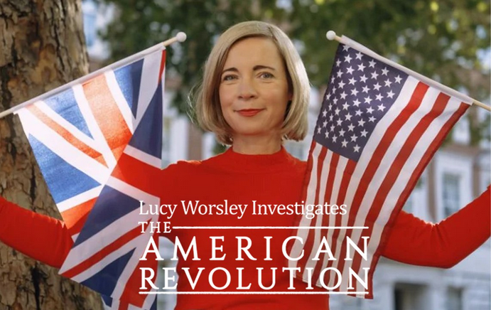 lpborg's tweet photo. Who's ready for a revolution? LUCY WORSLEY INVESTIGATES: THE AMERICAN  REVOLUTION…tonight at 8pm on LPB. In this series, Worsley investigates one of history’s most explosive break-ups: the 18th century split between Britain and its 13 North American colonies. https://t.co/A62DIEew4L