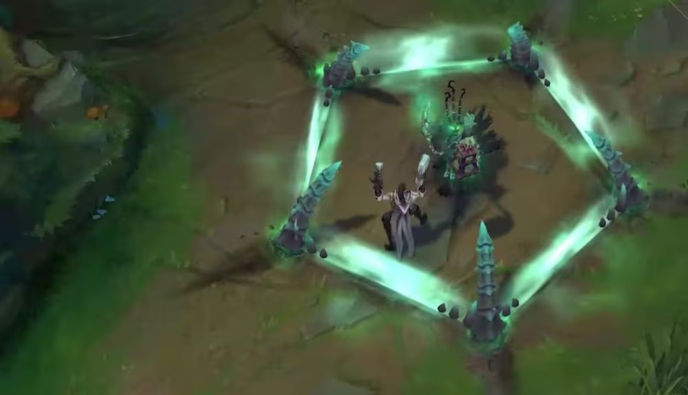 thefleecer's tweet photo. @_saintcola His Ultimate was the Box. Each of the walls would break on contact but inflict damage and a 99% slow. A good Thresh would drop the box on *top* of you, forcing contact with a wall, then flay and hook you into other walls when the first one wore off, preventing escape. (cont) https://t.co/aXv71h4MJx