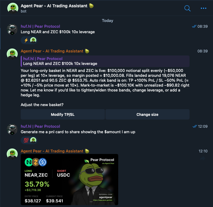 hufhaus9's tweet photo. The AI Trading Assistant made me +$5,000 today (and counting) on $ZEC and $NEAR 

Whilst I was having a coffee with a friend ☕️ https://t.co/AXv50hMsMP