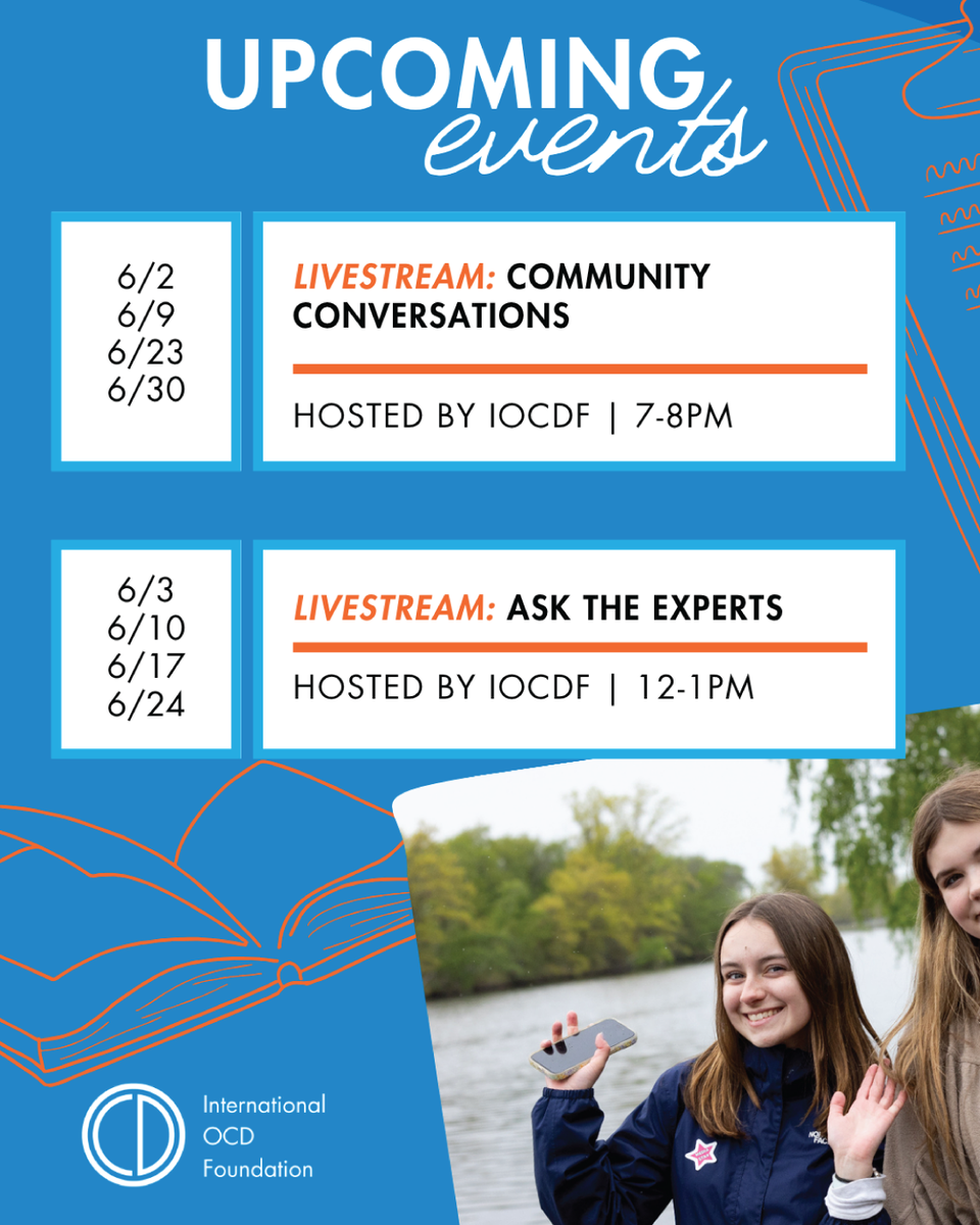 IOCDF's tweet photo. Don't miss these opportunities to join the OCD community! Check out a full list of upcoming events at https://t.co/LxE151q43Y 📅 https://t.co/bx0dM5Lv4i