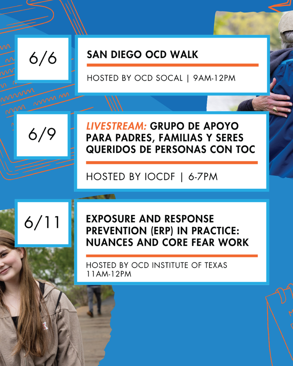 IOCDF's tweet photo. Don't miss these opportunities to join the OCD community! Check out a full list of upcoming events at https://t.co/LxE151q43Y 📅 https://t.co/bx0dM5Lv4i