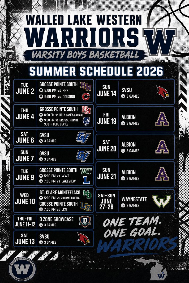 CalebMiscovich's tweet photo. My High School summer league schedule, ready to go to work and Excited for this month! 
@WLW_MensBBALL @TheDZoneBBall @BrzezinskiAlec @Gilbert_Hoops @HankampScott https://t.co/v5FN3hGSFA