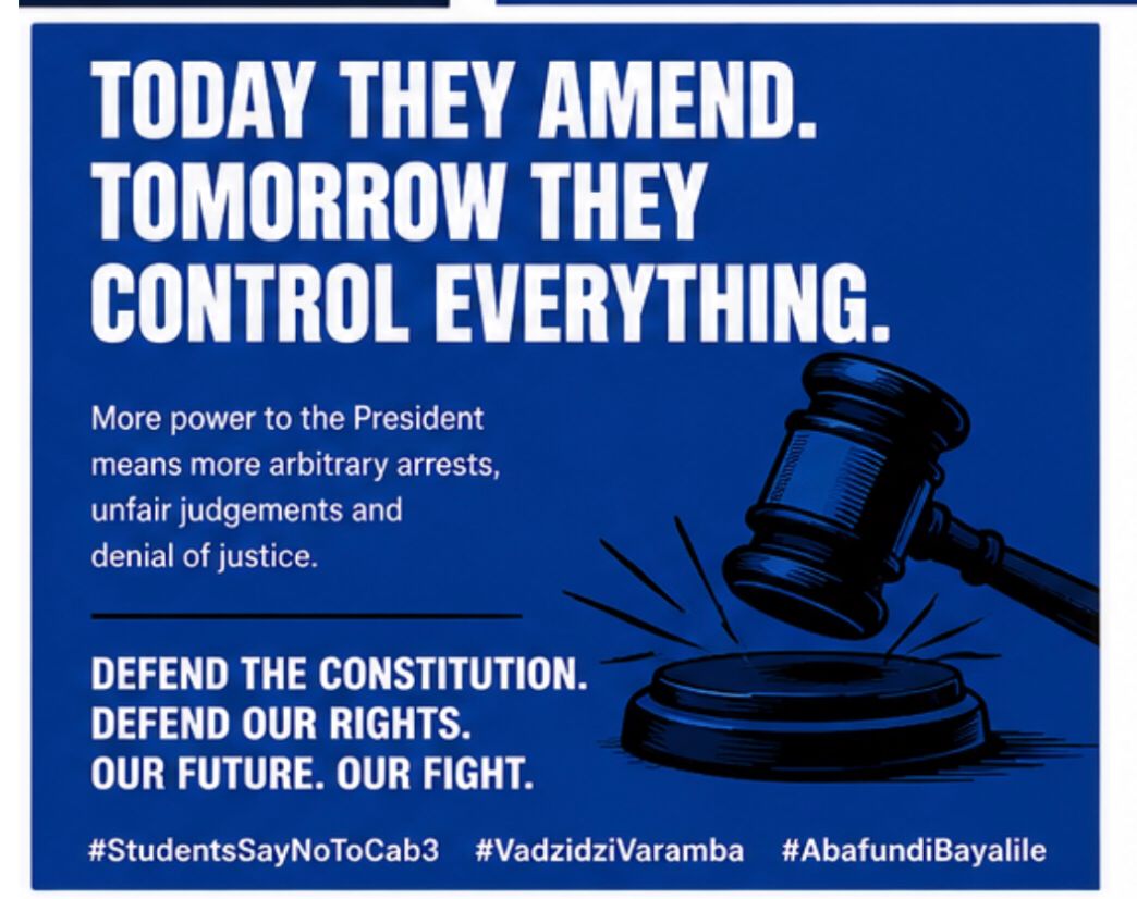 mu59993's tweet photo. Judge Mangosi denies bail for our comrades. CAB3 gives the President control over courts. Then no student is safe from arbitrary arrests. Rise up! #AbafundiBayalile #StudentsSayNoToCab3 https://t.co/qwBvXveKak