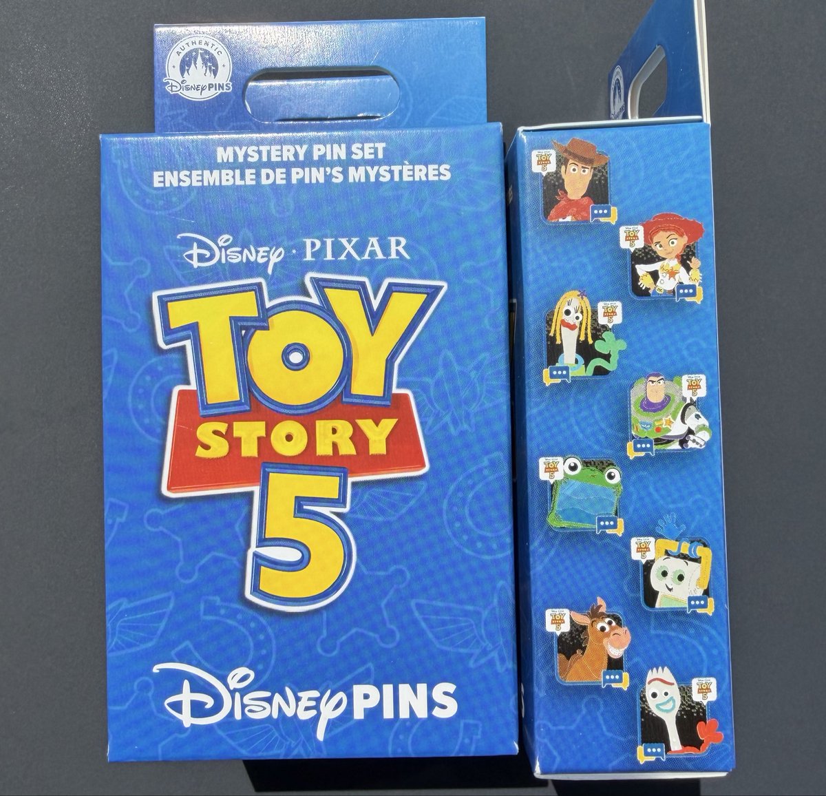 DisneyPinsBlog's tweet photo. New Toy Story 5 mystery pin set at Disney Parks and Disney Store: https://t.co/74gdDuMEK0 https://t.co/dpHQqQ2yj1