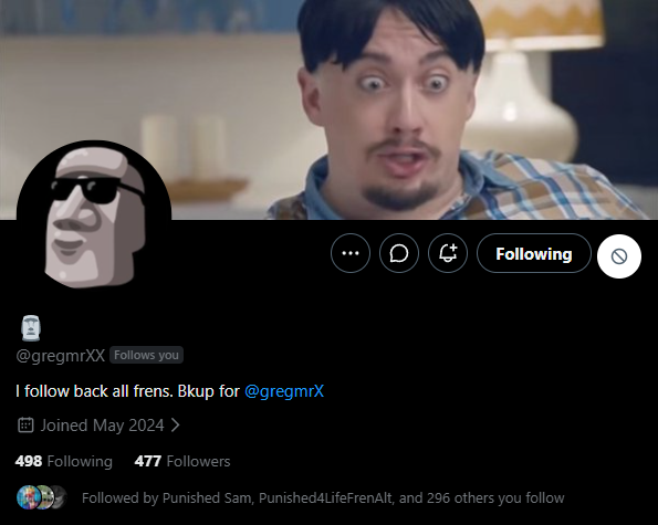 VrilmaxxedSam's tweet photo. Brother got gassed
Help him find his frens
@gregmrXX https://t.co/m2bAJ4HFdc