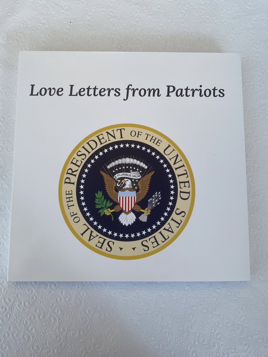 sumaiya1717's tweet photo. Hey everyone, just wanted to share an update on the keepsake book for DJT. We received the book back from the printer and it looks beautiful! Here are some pix of the dust jacket. I’ll add more pix in the replies to this message.

We ordered two copies—one for DJT to keep and a second for his Presidential Library. 

In the coming days, I’ll start emailing screenshots of individual submissions to the email addresses that were provided. Thanks again to everyone who participated 🙏❤️🙏

@Raiden8pt0 @CSR1791 @VWWIN1st