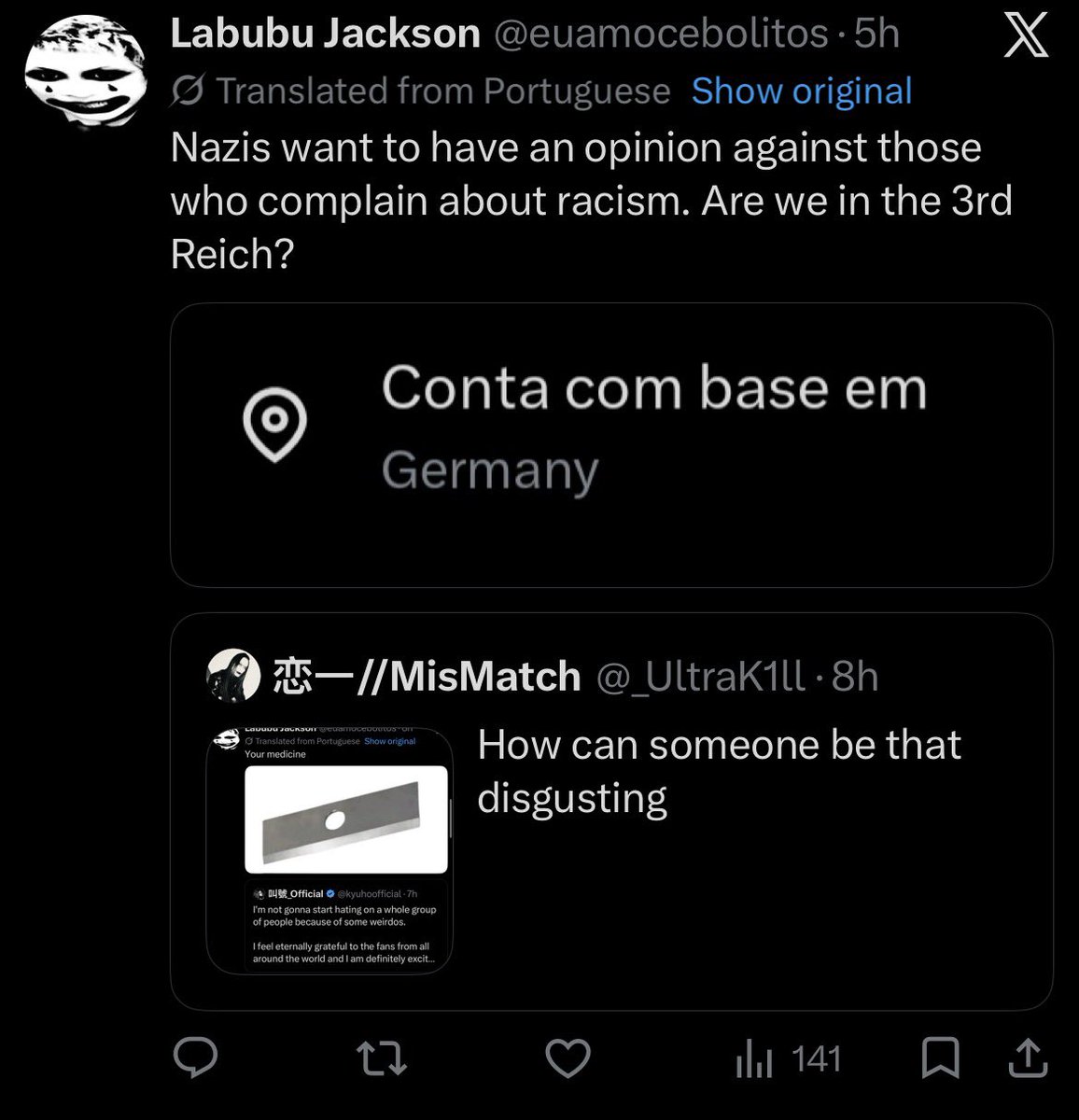 _UltraK1ll's tweet photo. Are we actually deadass. calling random German people nazis without proof or an explanation isn’t gonna do much https://t.co/oPOs5Tj2v8