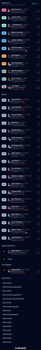 J_Shetzler's tweet photo. @TopDynastyTakes 12 man superflex ppr te ++ https://t.co/yM7dUuZ6tS