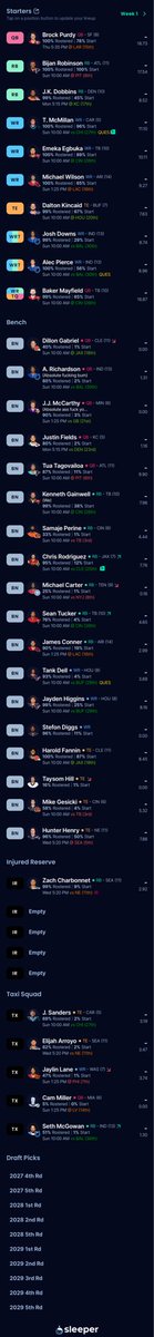 sleepysamg's tweet photo. @TopDynastyTakes I won last year but unsure about this yr, 12 team .5ppr super flex https://t.co/7Mj67omJp8