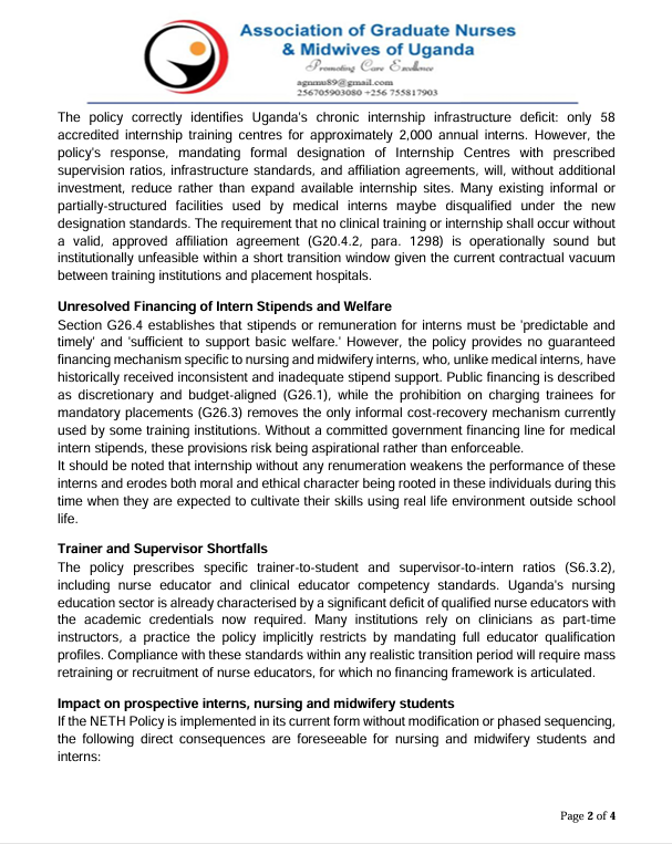 agnmu_Ug's tweet photo. Fellow Countrymen and Women, here is our position statement as a professional association mandated to shape the nursing and midwifery policy landscape.

The struggle continues, victory is certain! https://t.co/A6HlpY3ybS