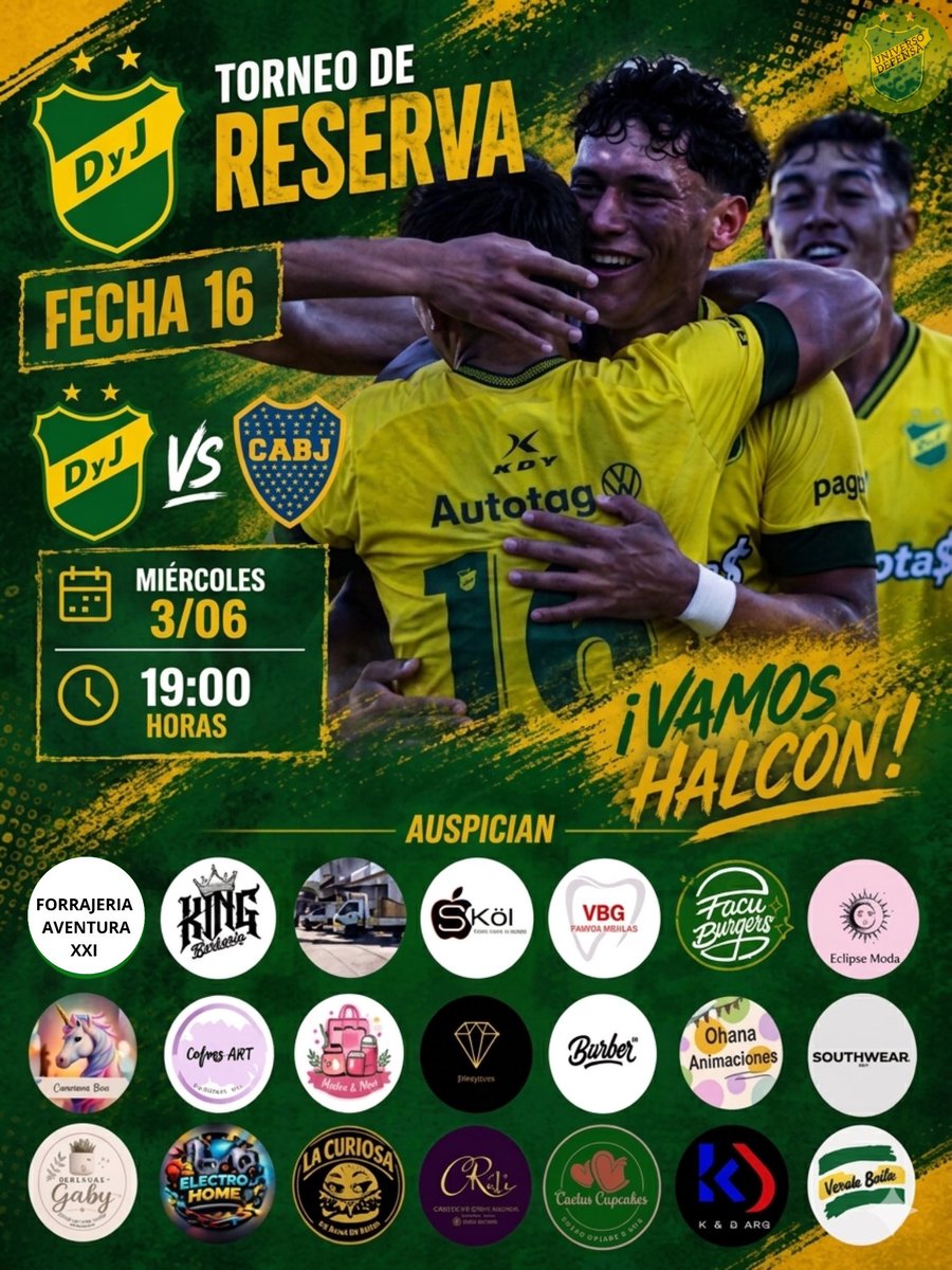 UniversoDefensa's tweet photo. #Reserva | JUEGAN LOS PIBES 🙌✅

📆 03/06 
🆚 Boca Juniors 
🕣 19:00 Hs 
📍 Boca Predio 

¡Vamos Defe! 🔰 https://t.co/O8CftHBJew