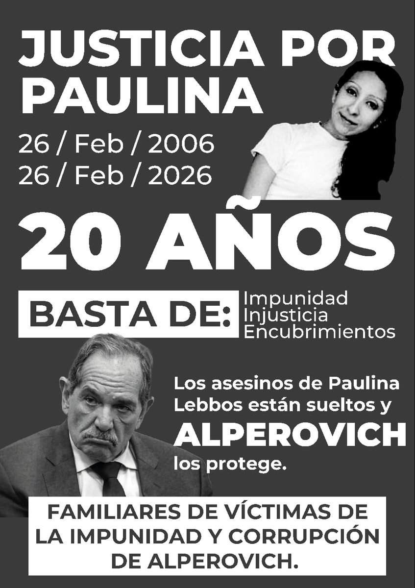 ALBERTO0809's tweet photo. Por la protección a diabólicos asesinos, a encubridores, testigos falsos, abusadores de autoridad, incumplidores de los deberes de funcionarios públicos y por la horrenda impunidad los graves delitos siguen y siguen!!!
“Posibles signos de abuso sexual”: la autopsia reveló que Agostina Vega fue asfixiada https://t.co/37X66lghLH