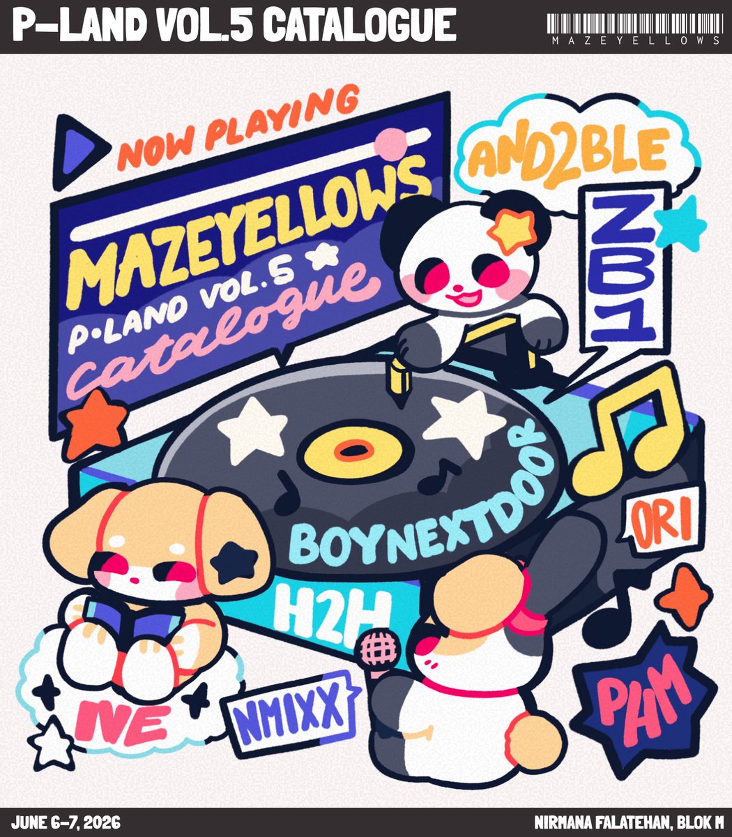 mazeyellows's tweet photo. ✨ 🔁🖤 are appreciated! ✨

𝗠𝗔𝗭𝗘𝗬𝗘𝗟𝗟𝗢𝗪𝗦 𝗖𝗮𝘁𝗮𝗹𝗼𝗴𝘂𝗲 🎶💫
𝗢𝗧𝗦 • 𝗠𝗮𝗶𝗹 𝗢𝗿𝗱𝗲𝗿 for #PLandVol5

📌 Booth A6
🎵 6-7 June 2026 (Both Days)

🎤 Mail Order : 2–14 June 2026
🔗 https://t.co/28kY9yC9g7
💌 WW Order = DM

⭐️ ZB1, AND2BLE, Boynextdoor, IVE, Hearts2hearts, NMIXX, Project Hail Mary, Originals

 (1/6) #PLandArtMarket