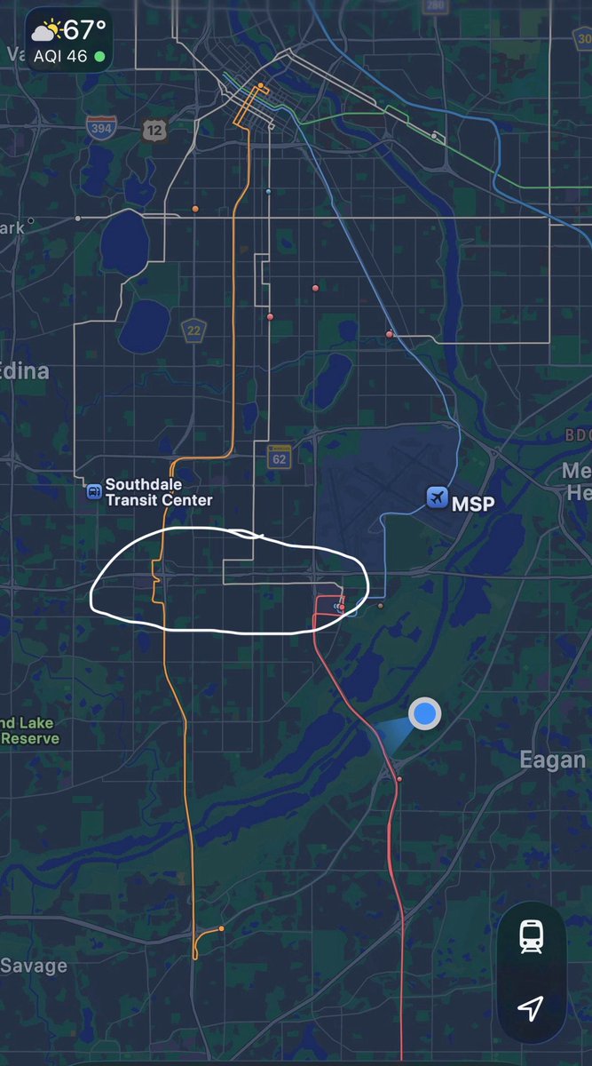 leiftree's tweet photo. Metro Transit needs to relaunch the Red Line. 

I personally think American Boulevard needs more BRT and the gap between the Orange Line and D-Line needs to be filled. 

Extend the Red Line past MOA, fill this gap, and run along 35W. 

Minimal new stations and serves new riders. https://t.co/1QLYoyix4t