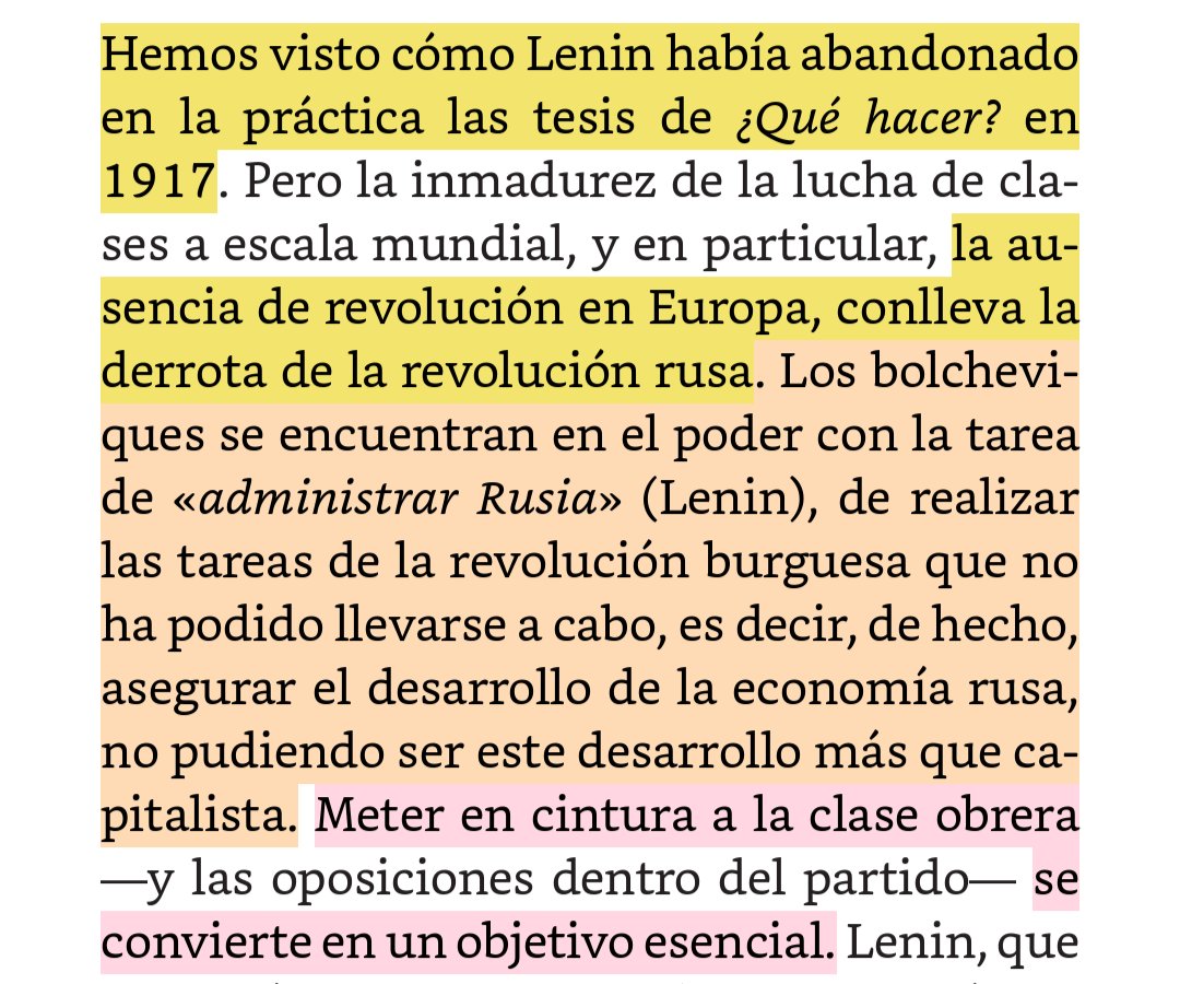 ikervk's tweet photo. La revolución rusa surgió en su periodo histórico concreto. Tras el fracaso de la revolución mundial, se formó una vanguardia del proletariado: una élite separada de la clase trabajadora, que se dedica a controlarla y dominarla Otro periodo de desarrollo histórico del capitalismo https://t.co/tszegrIyIJ