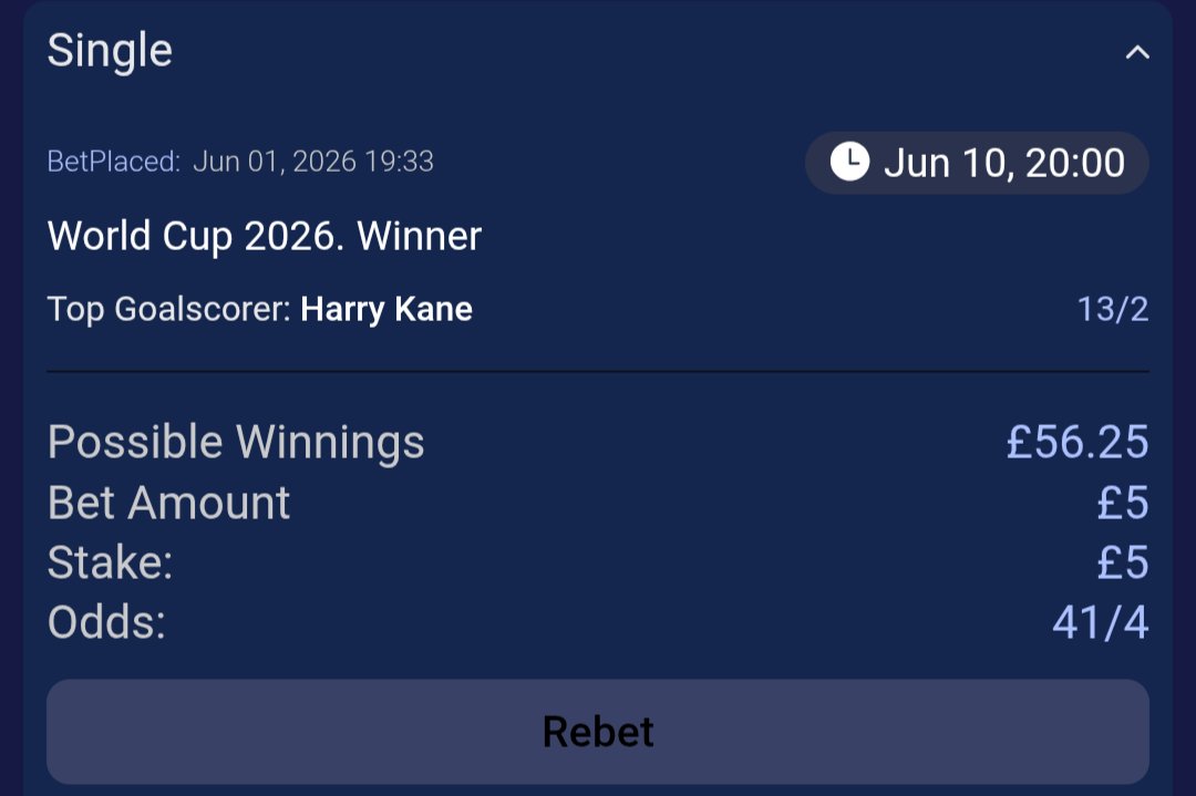 magic_moloko2's tweet photo. @Fairplayapp Harry Kane Golden Boot at 10/1… 👀

England winning the World Cup 2026 at 10/1... 🏴󠁧󠁢󠁥󠁮󠁧󠁿

Come on https://t.co/f9jqPl7RQl
