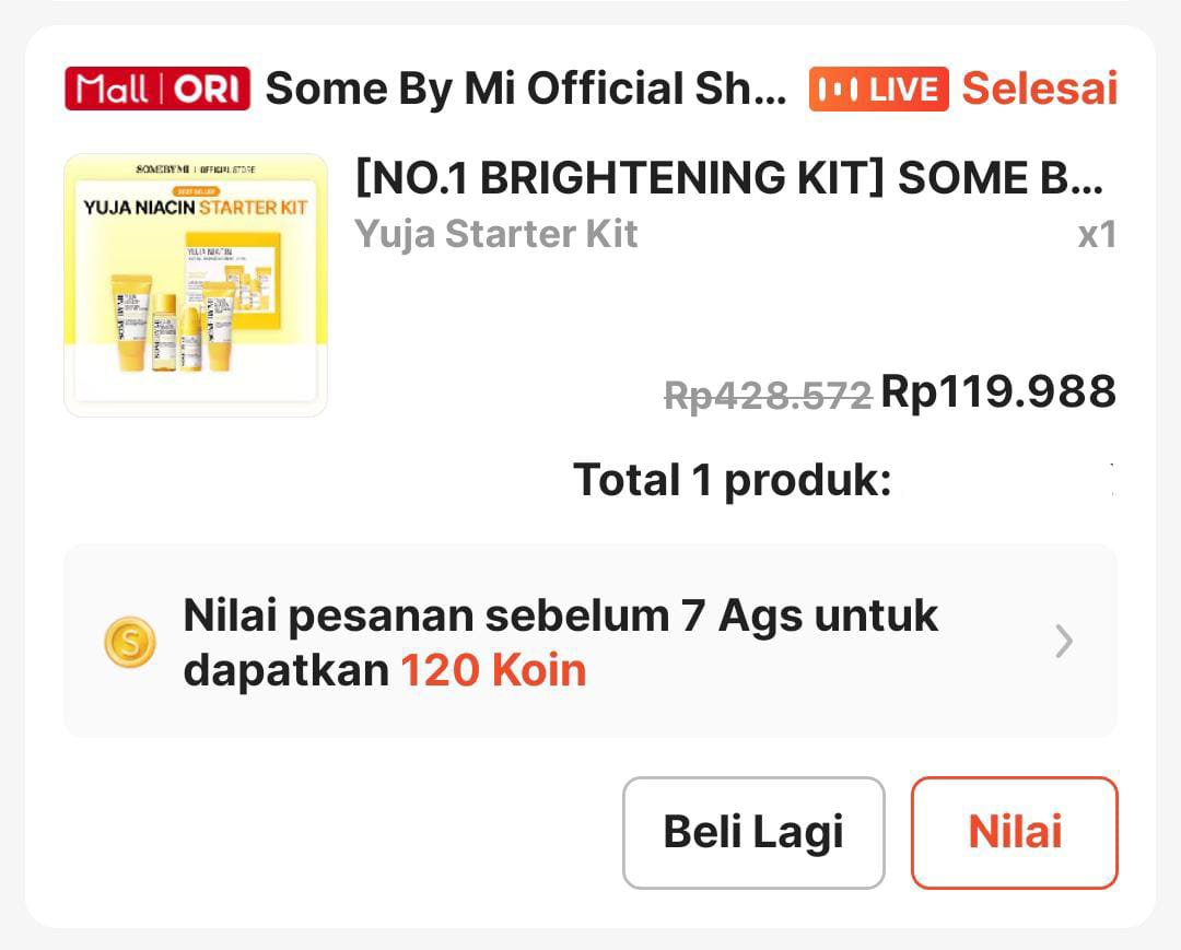IPantulan's tweet photo. ini untuk bukti pembelian nyaa yaa
ori mall some by mi https://t.co/xKhL3kJHcE
