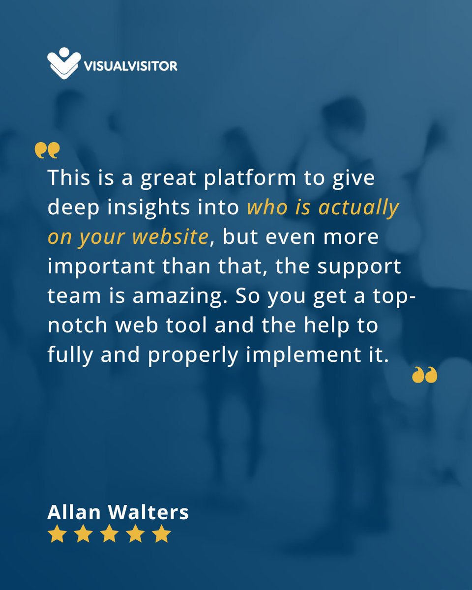 Visual_Visitor's tweet photo. Great website visitor insights are only useful if you can act on them. Visual Visitor gives teams the data to see who’s on their site, plus the support to implement it properly and get full value from the platform. 

https://t.co/yn4TygxdJd https://t.co/2ztRpOtg03