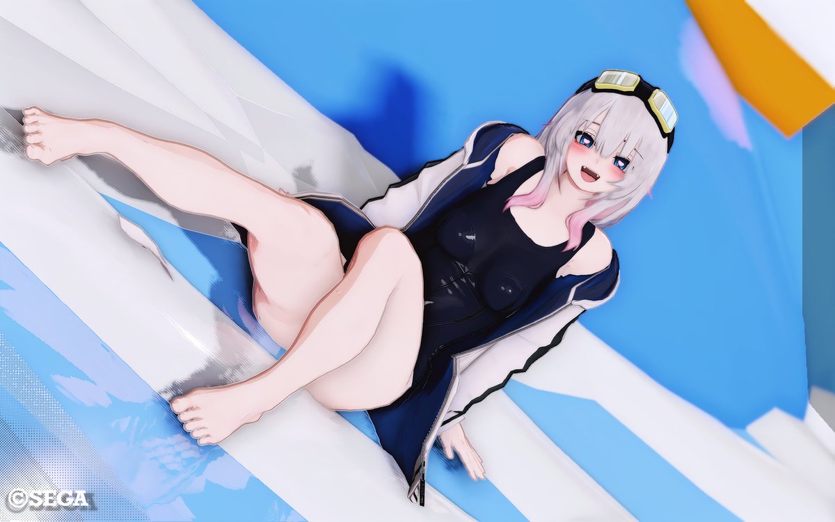 Lassi_Bane's tweet photo. 熱いからもう夏だし水着も大丈夫だよね？( ܸ ⩌⩊⩌ ܸ )
チームの流れでスク水なのがあれですが！
#メンテの日なのでssを貼る 
#PSO2NGS_SS https://t.co/Cnw2ciUx4Q