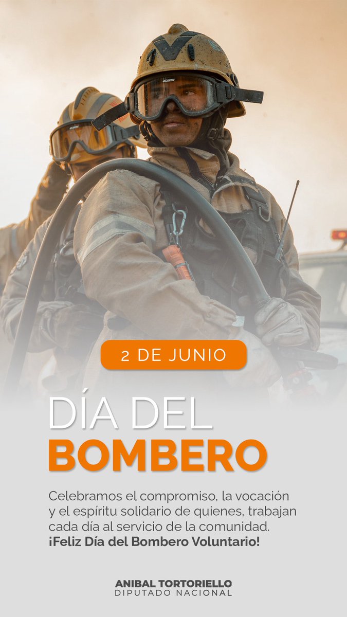 ATortorielloOk's tweet photo. 2 DE JUNIO | DÍA DEL BOMBERO VOLUNTARIO
👨‍🚒👩🏾‍🚒👩🏾‍🚒🧑‍🚒🚒 https://t.co/xPWqMC24iW