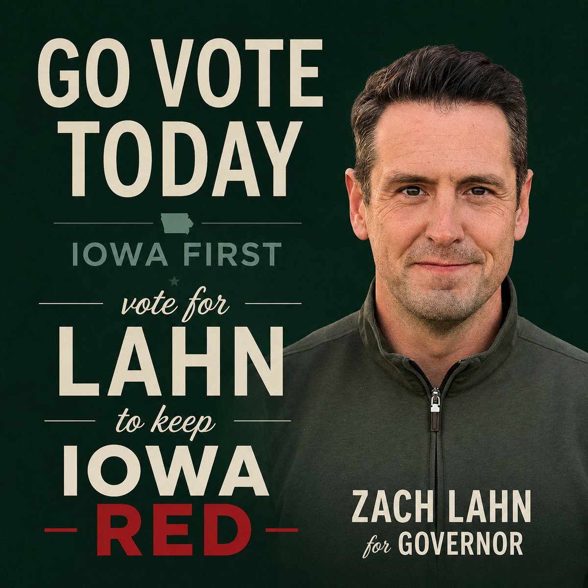 grumps515's tweet photo. Keep Iowa Red. The only GOP candidate that can beat Sand is Lahn #Iowa #IowaElection #IowaGop @IowaGOP @ZachLahn https://t.co/xu6Pl8oKpY