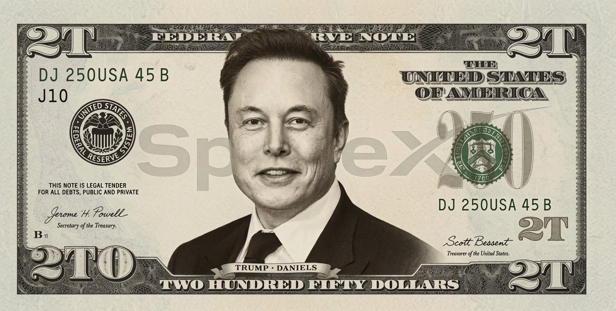 M44_1RJ's tweet photo. The dilution for $TSLA shareholders, based on my estimate, is 2 to 1!!

For every 2 shares of $TSLA will equal 1 share of SpaceX!

At 1-1.3T Tesla vs 2-2.6T SpaceX, the math is realistically a lot worse than 2:1!! That’s an assault on every long holder and likely will be met with a NO vote — the sad part is those big shareholders also have ownership in SpaceX and could overpower the retail.

Just a thought for y’all — 5 years, are you fucking blind to stay quiet? Look what they’re doing to your money, led by felon Elon!