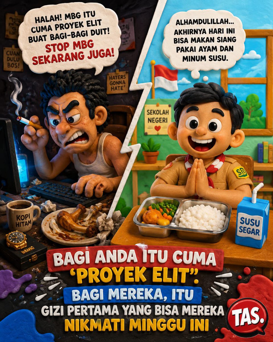 mileaa56's tweet photo. Mudah menyebut MBG proyek elit, tetapi kenyataannya program ini membantu memastikan anak-anak dari keluarga kurang mampu bisa menikmati makanan yang layak, enak, dan bergizi

#TREASURE_NEW_WAV #Flex1045JossGawinConcert 
RENJUN ECHOES BETWEEN US https://t.co/urIDOG2yj9