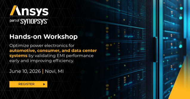rkstant's tweet photo. Join Ansys, Part of Synopsys for a day of hands-on workshops to gain skills for electric machine and power electronics design for automotive and data center applications. Register now! https://t.co/zN9pTL1DuO https://t.co/iIY5PO7uQF